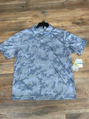 PGA Tour Gray Camo Performance Polo